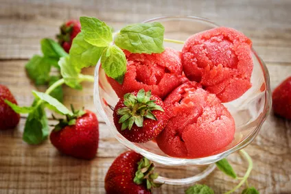 Jahodový sorbet